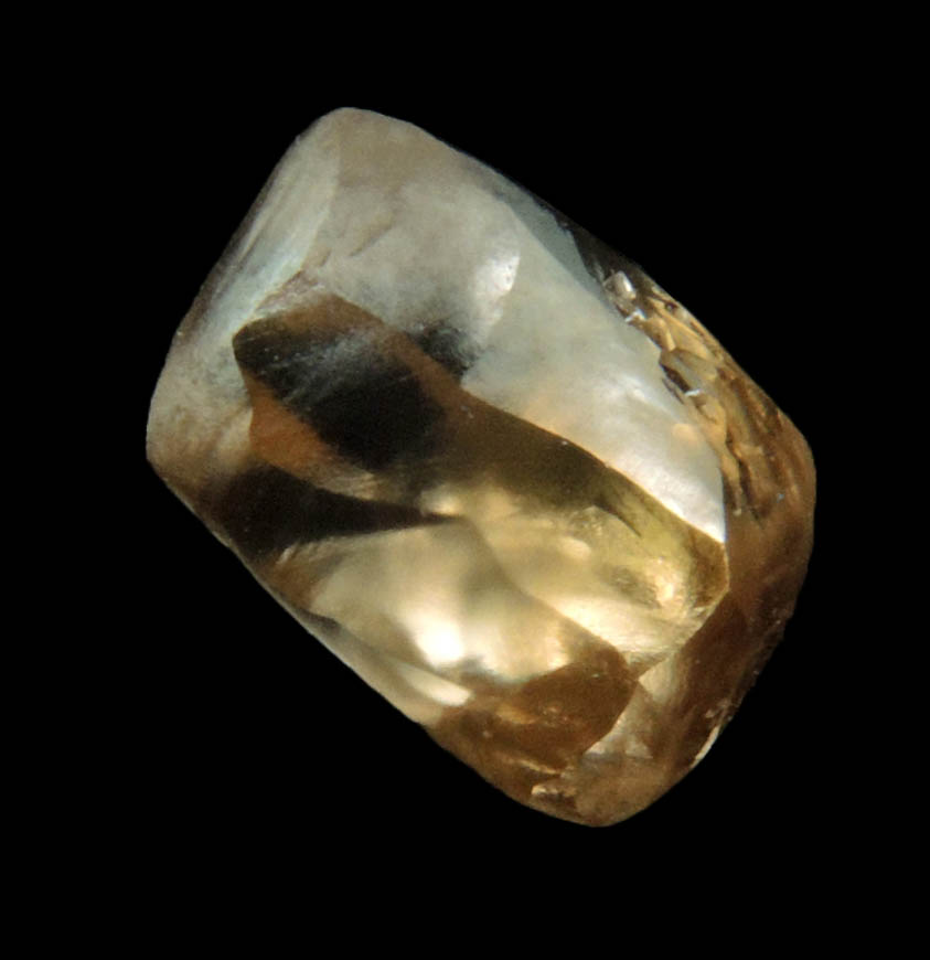 Diamond (2 carat brown asymmetric octahedral crystal) from Argyle Mine, Kimberley, Western Australia, Australia