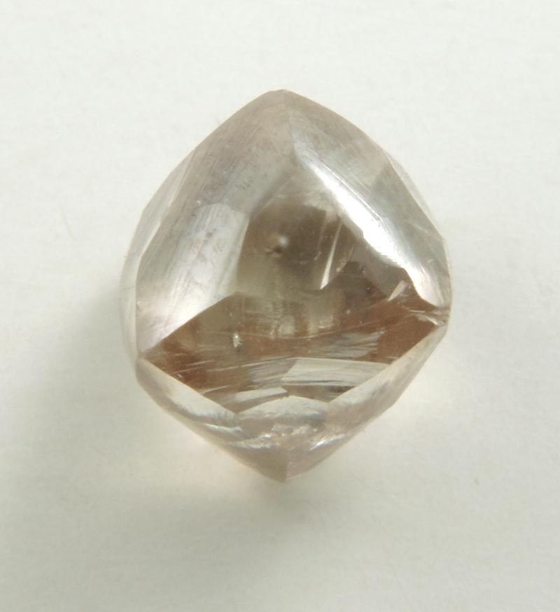 Diamond (2.31 carat yellow-gray octahedral crystal) from Damtshaa Mine, near Orapa, Botswana