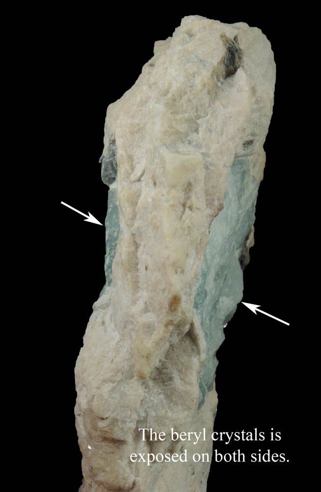 Beryl in Albite from Ham and Weeks Quarry, Wakefield, Carroll County, New Hampshire