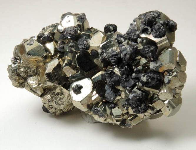 Pyrite with Galena from Huaron District, Cerro de Pasco Province, Pasco Department, Peru