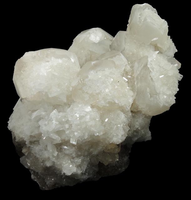 Barite on Calcite over Fluorite from Moscona Mine, Solis, Villabona District, Asturias, Spain