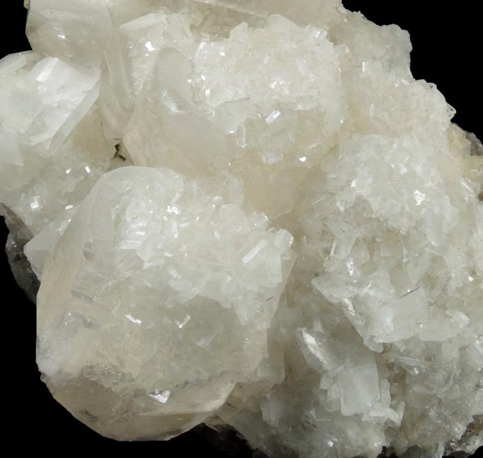 Barite on Calcite over Fluorite from Moscona Mine, Solis, Villabona District, Asturias, Spain