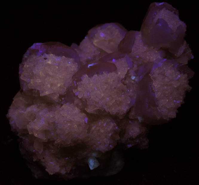 Barite on Calcite over Fluorite from Moscona Mine, Solis, Villabona District, Asturias, Spain