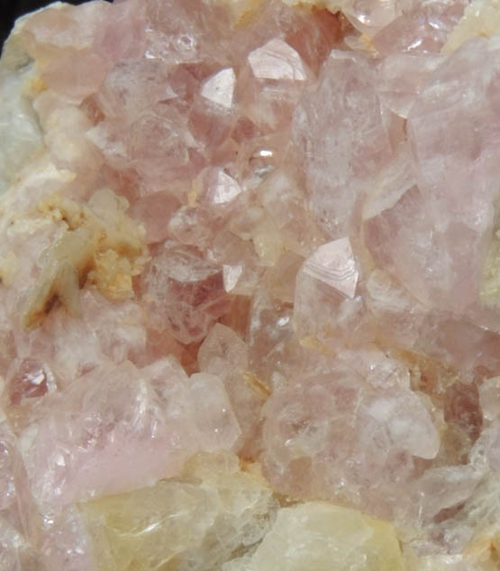 Quartz var. Rose Quartz Crystals with Muscovite, Albite from Rose Quartz Locality, Plumbago Mountain, Newry, Oxford County, Maine