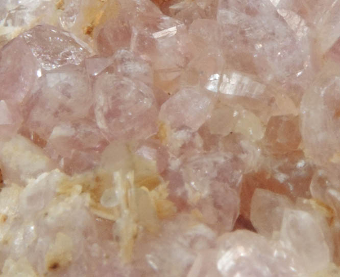 Quartz var. Rose Quartz Crystals with Muscovite, Albite from Rose Quartz Locality, Plumbago Mountain, Newry, Oxford County, Maine