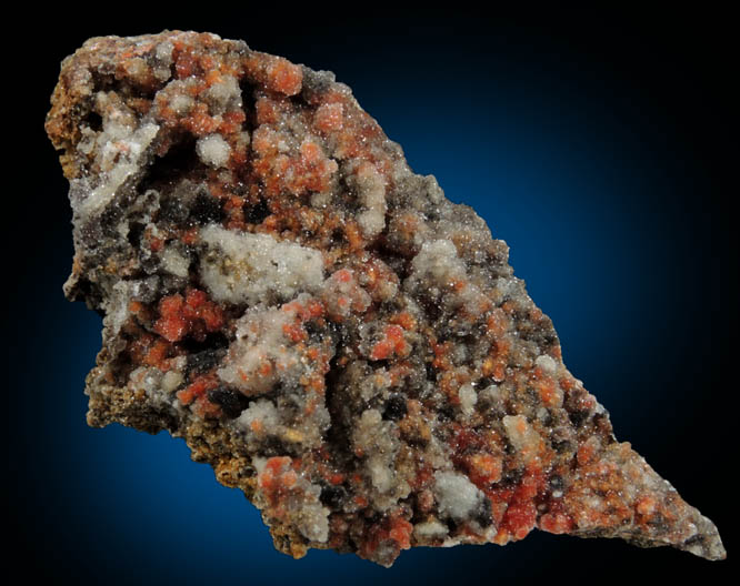 Quartz over Vanadinite and Descloizite from Finch Mine, north of Hayden, Banner District, Gila County, Arizona