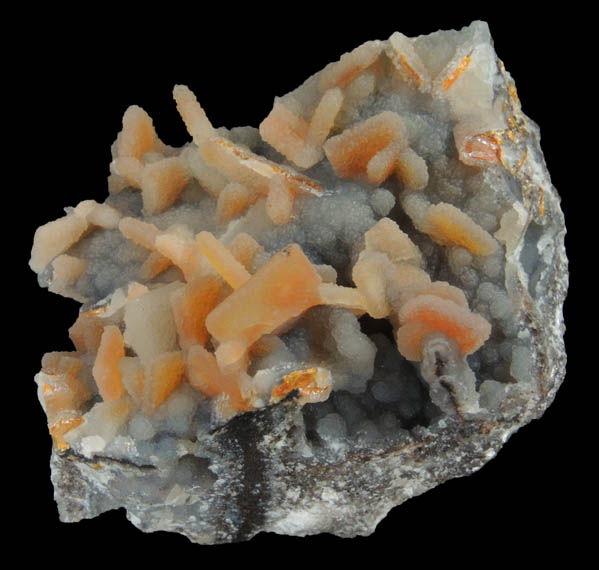 Wulfenite with Hemimorphite coating from Finch Mine, north of Hayden, Banner District, Gila County, Arizona