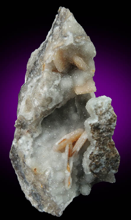 Quartz over Hemimorphite over Wulfenite from Finch Mine, north of Hayden, Banner District, Gila County, Arizona