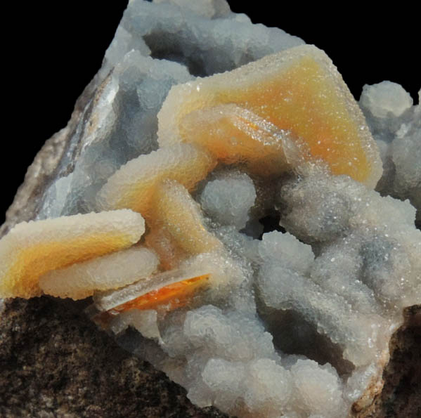 Wulfenite with Hemimorphite coating from Finch Mine, north of Hayden, Banner District, Gila County, Arizona