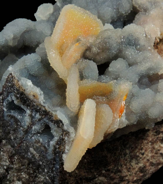 Wulfenite with Hemimorphite coating from Finch Mine, north of Hayden, Banner District, Gila County, Arizona