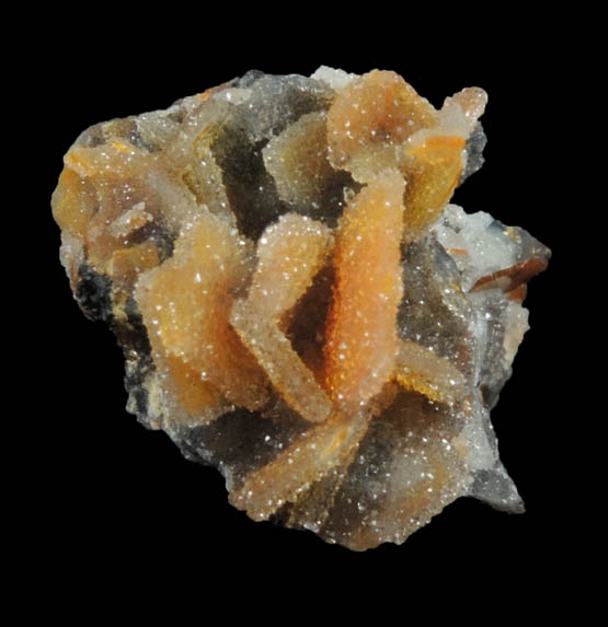 Quartz over Hemimorphite over Wulfenite from Finch Mine, north of Hayden, Banner District, Gila County, Arizona