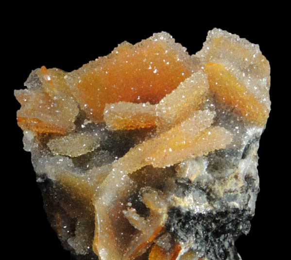 Quartz over Hemimorphite over Wulfenite from Finch Mine, north of Hayden, Banner District, Gila County, Arizona