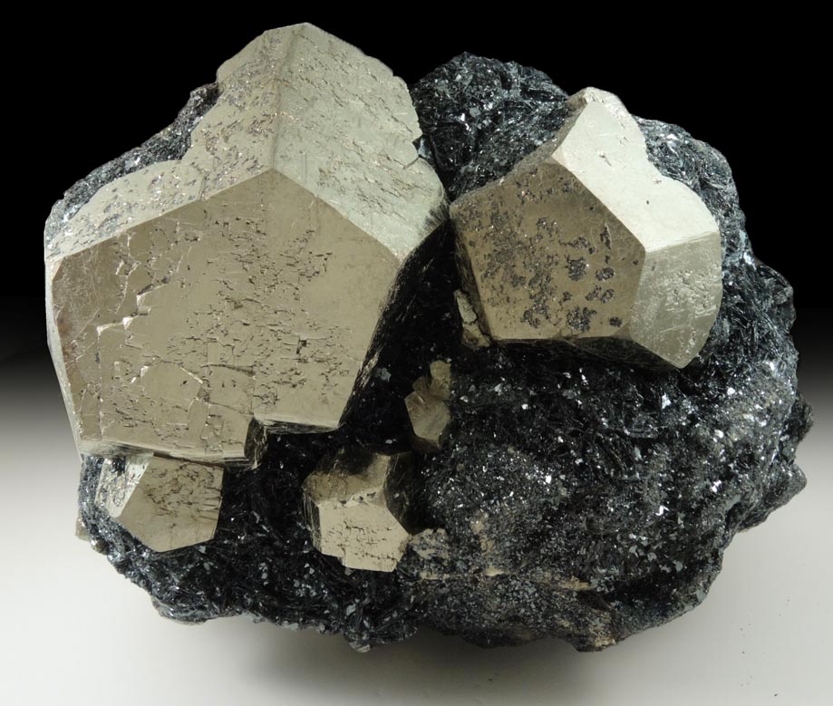 Pyrite in specular Hematite from Valle Giove, Miniera di Rio Marina, Isola d'Elba, Livorno, Italy