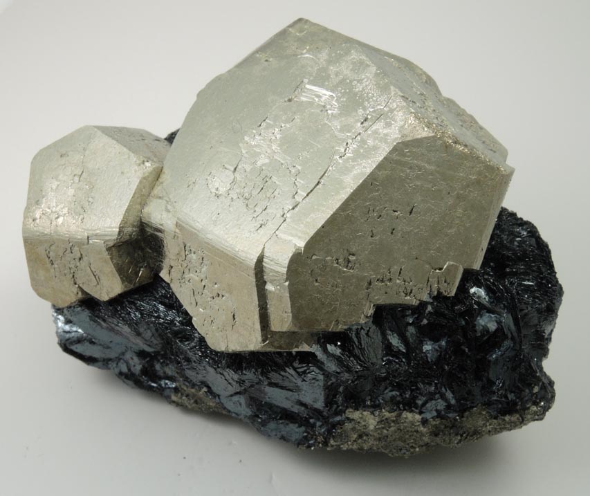 Pyrite in specular Hematite from Valle Giove, Miniera di Rio Marina, Isola d'Elba, Livorno, Italy