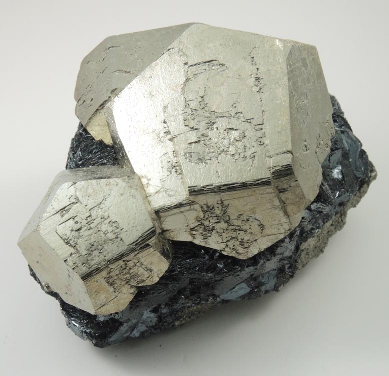 Pyrite in specular Hematite from Valle Giove, Miniera di Rio Marina, Isola d'Elba, Livorno, Italy