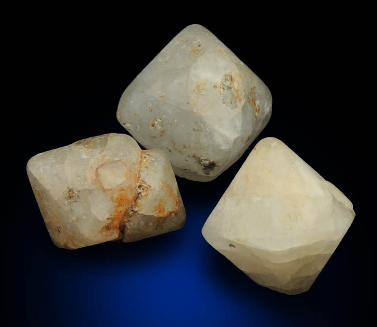 Quartz - three di-pyramidal crystals from Porphyry de l'Estrel, Agay, Provence-Alpes-Cte d'Azur, France
