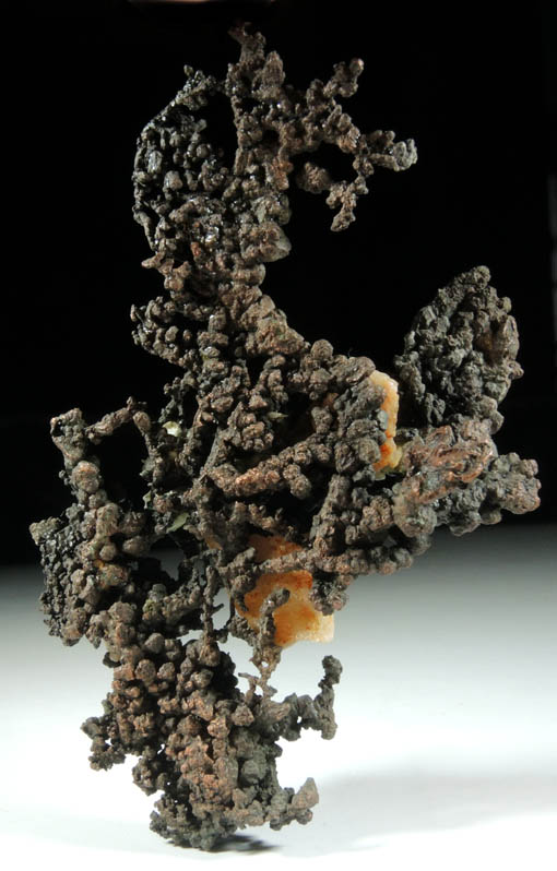 Copper (naturally crystallized native copper) with Calcite from Keweenaw Peninsula Copper District, Houghton County, Michigan