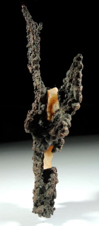 Copper (naturally crystallized native copper) with Calcite from Keweenaw Peninsula Copper District, Houghton County, Michigan