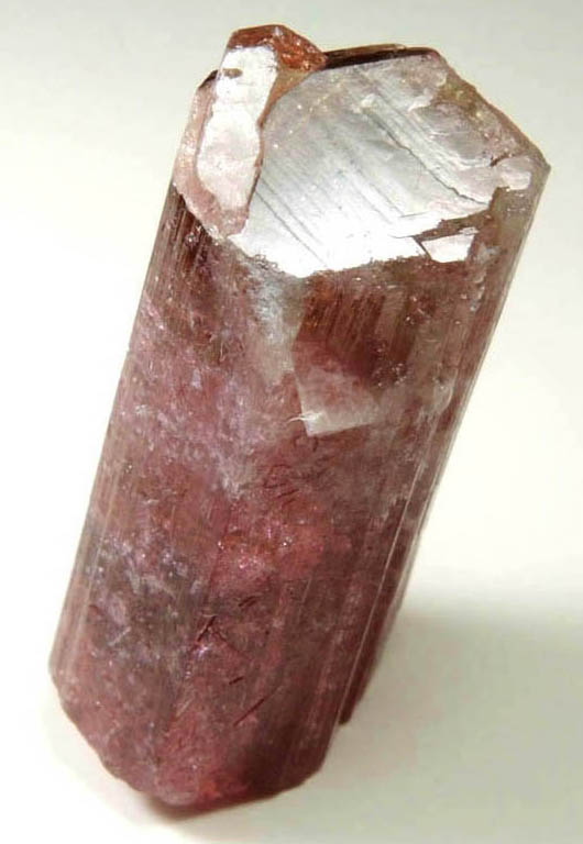 Elbaite var. Rubellite Tourmaline with gem nodule from Himalaya Mine, Mesa Grande District, San Diego County, California