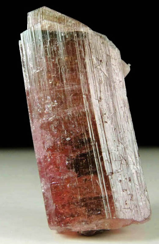 Elbaite var. Rubellite Tourmaline with gem nodule from Himalaya Mine, Mesa Grande District, San Diego County, California