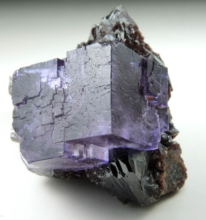 Fluorite on Sphalerite from Elmwood Mine, Carthage, Smith County, Tennessee