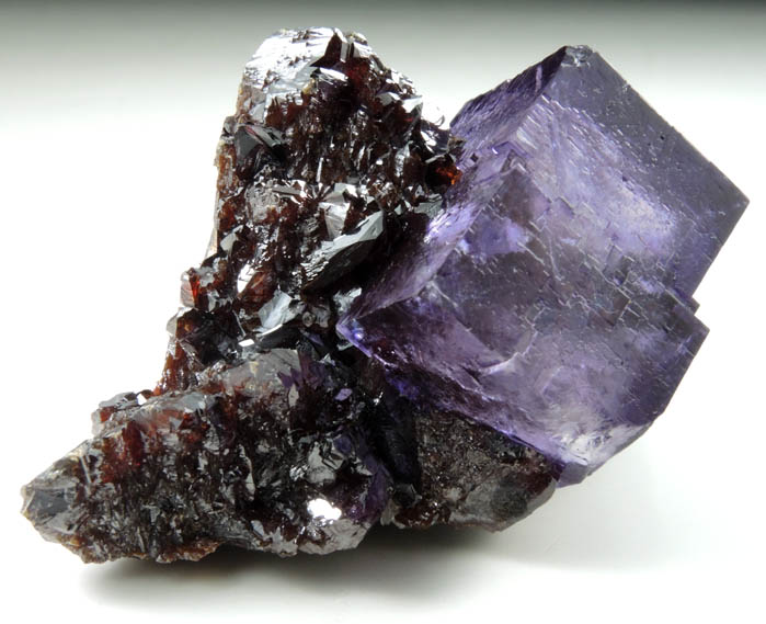 Fluorite on Sphalerite from Elmwood Mine, Carthage, Smith County, Tennessee