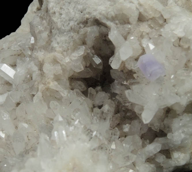 Fluorapatite on Quartz from Harvard Quarry, Noyes Mountain, Greenwood, Oxford County, Maine