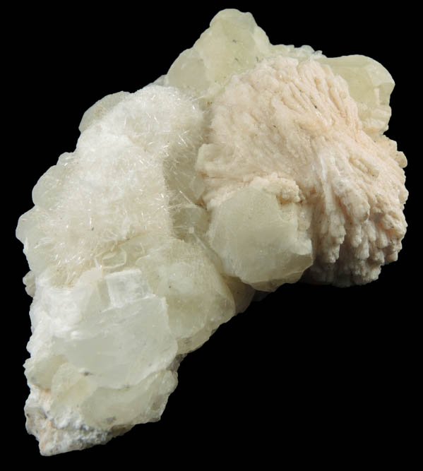Datolite, Pectolite, Calcite and pseudomorphs after Natrolite from Upper New Street Quarry, Paterson, Passaic County, New Jersey