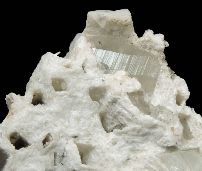 Calcite in Quartz pseudomorphs after Anhydrite from Upper New Street Quarry, Paterson, Passaic County, New Jersey