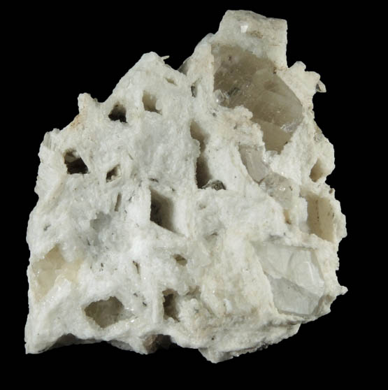 Calcite in Quartz pseudomorphs after Anhydrite from Upper New Street Quarry, Paterson, Passaic County, New Jersey