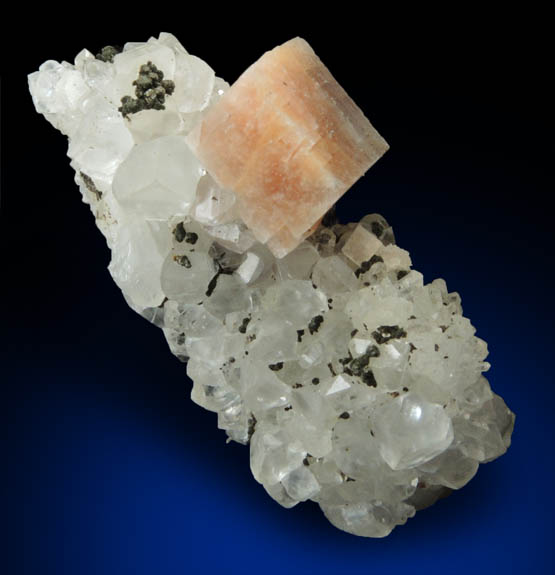 Chabazite on Calcite, Quartz, Chamosite from Upper New Street Quarry, Paterson, Passaic County, New Jersey