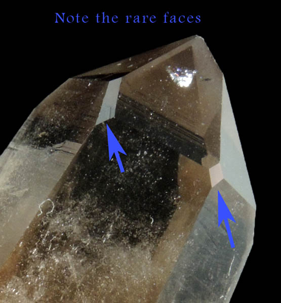 Quartz var. Smoky Quartz on Albite from North Moat Mountain, Bartlett, Carroll County, New Hampshire