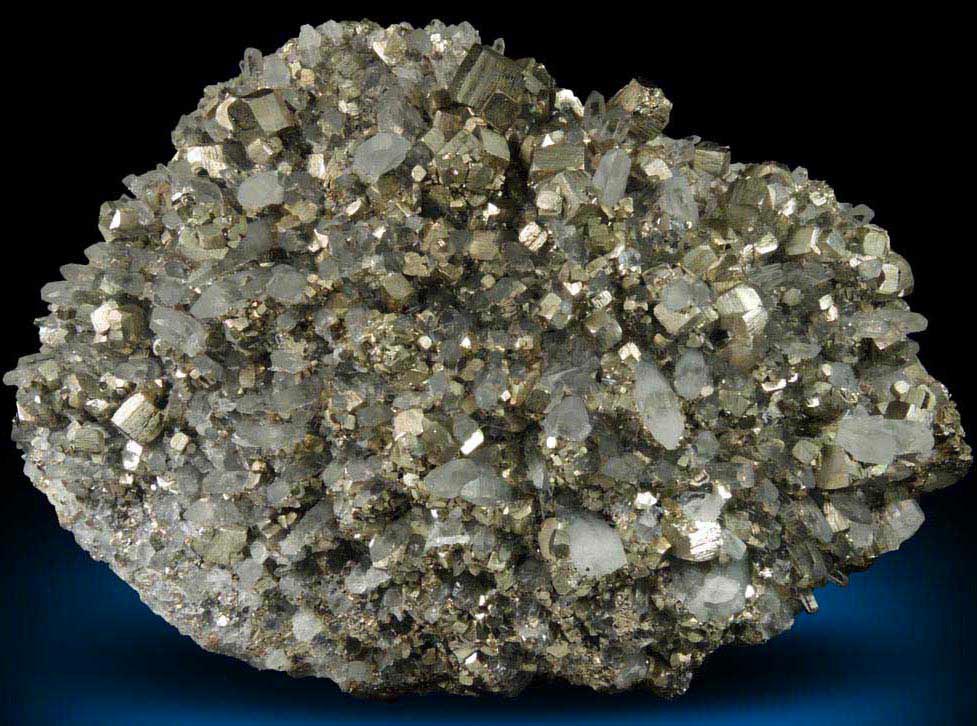 Pyrite and Quartz from (Tsuchiya-Ishizaki Mine), Hokkaido, Japan