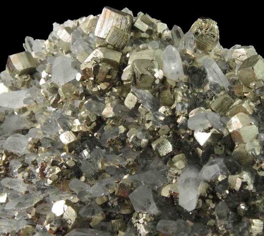 Pyrite and Quartz from (Tsuchiya-Ishizaki Mine), Hokkaido, Japan