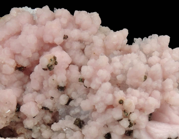 Rhodochrosite with Pyrite and Quartz from Emma Mine, Butte, Silver Bow County, Montana