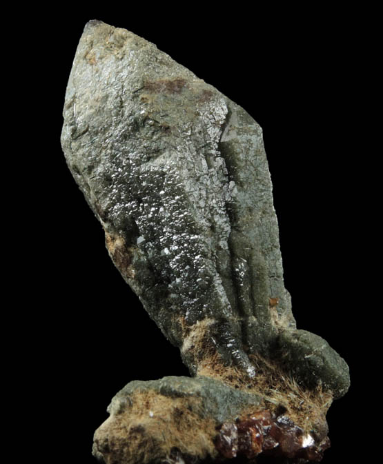 Quartz with Hedenbergite-Actinolite-Crossite inclusions from Sinerechenskoye deposit, west of Kavalerovo, Primorskiy Kray, Russia