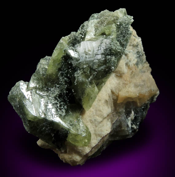 Titanite with Chlorite from Tormiq area, northwest of Skardu, Haramosh Mountains, Baltistan, Gilgit-Baltistan, Pakistan