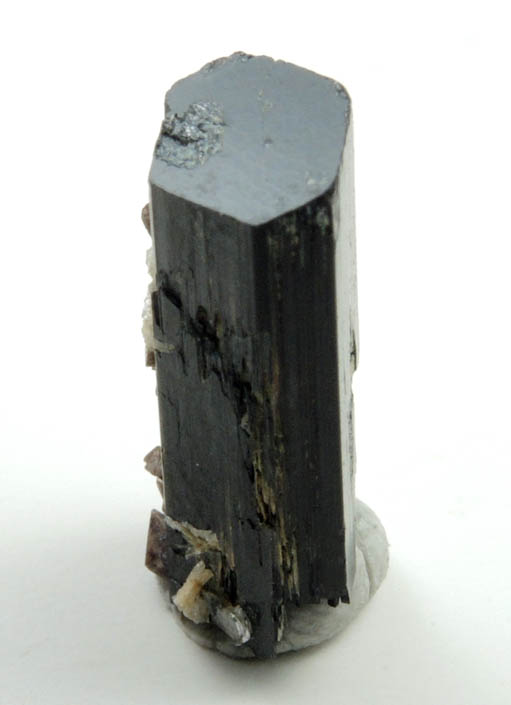 Arfvedsonite (rare terminated crystal) with Zircon from Hurricane Mountain, east of Intervale, Carroll County, New Hampshire