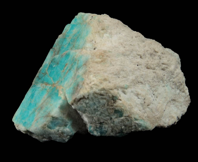 Microcline var. Amazonite from Black Cap Mountain, east of North Conway, Carroll County, New Hampshire