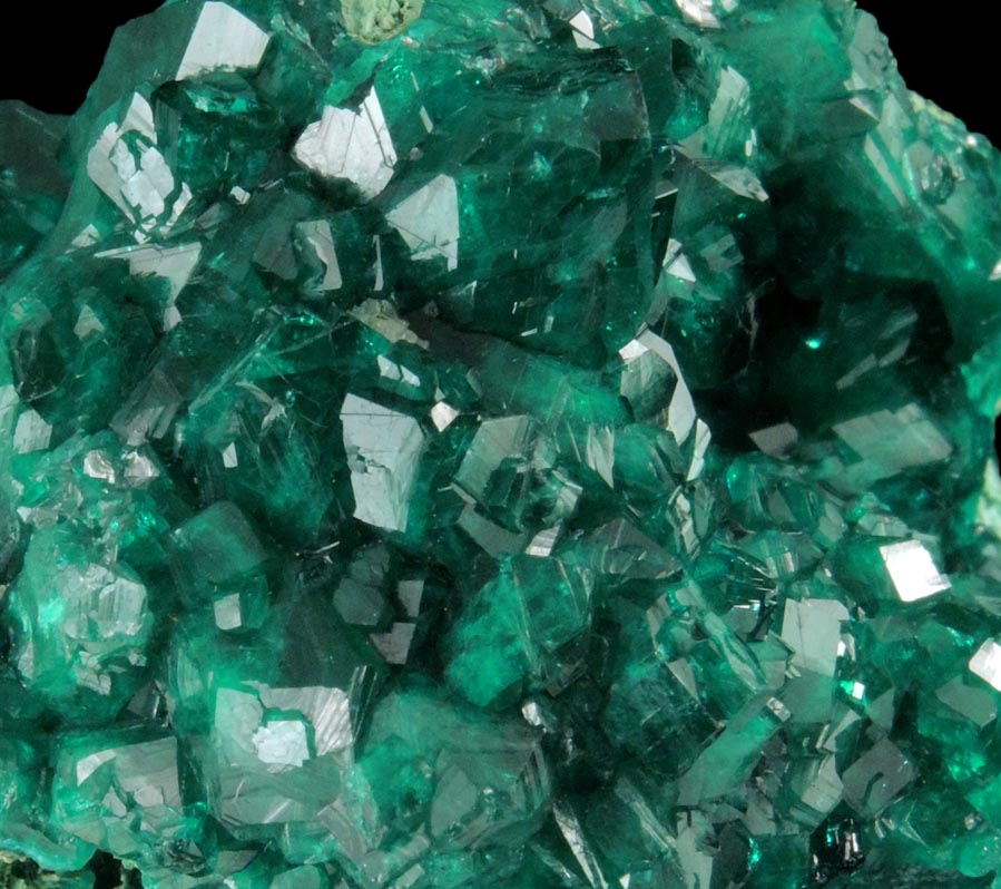 Dioptase on Chrysocolla from Kaokoveld, Kunene Region, Namibia