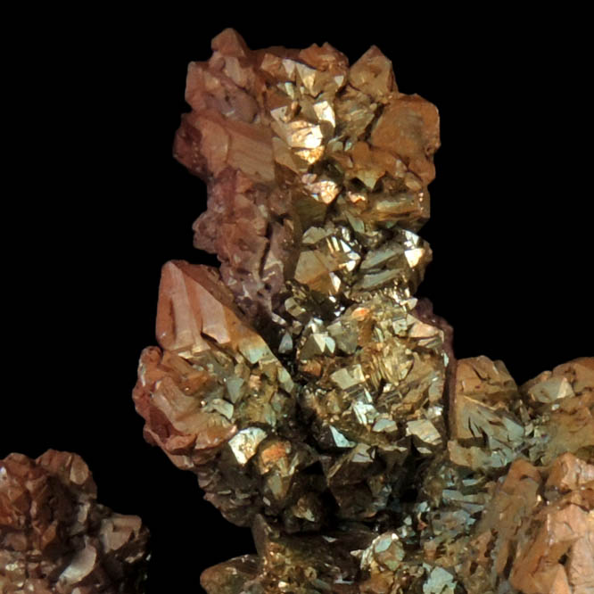 Copper (naturally crystallized native copper) with iridescent surfaces from Rubtovskiy (Rubtsovskoe) District, Rudnyi Altai, Altai Krai, Russia