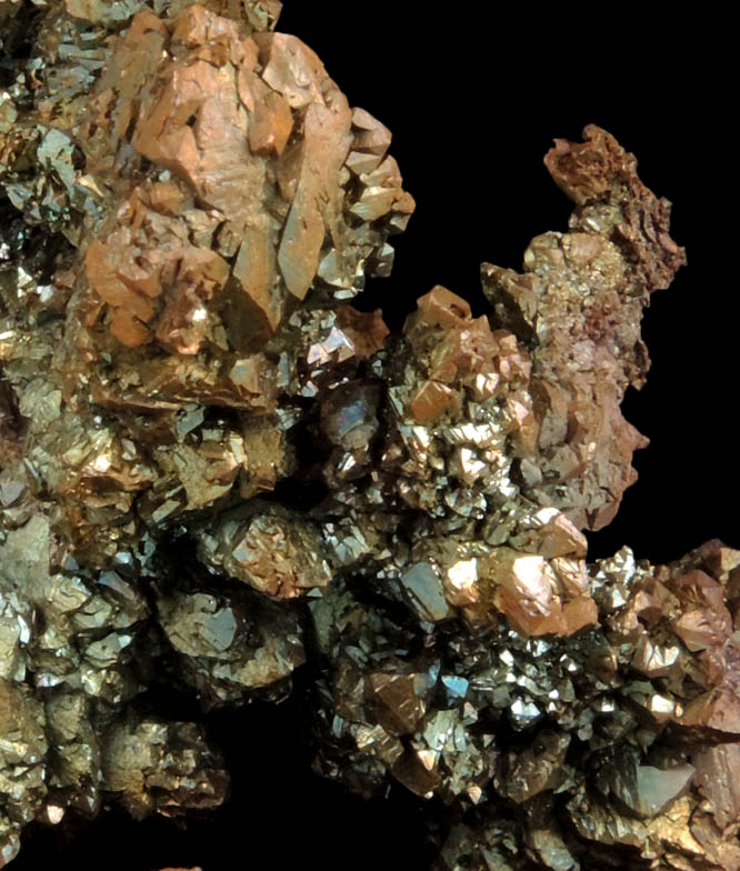 Copper (naturally crystallized native copper) with iridescent surfaces from Rubtovskiy (Rubtsovskoe) District, Rudnyi Altai, Altai Krai, Russia