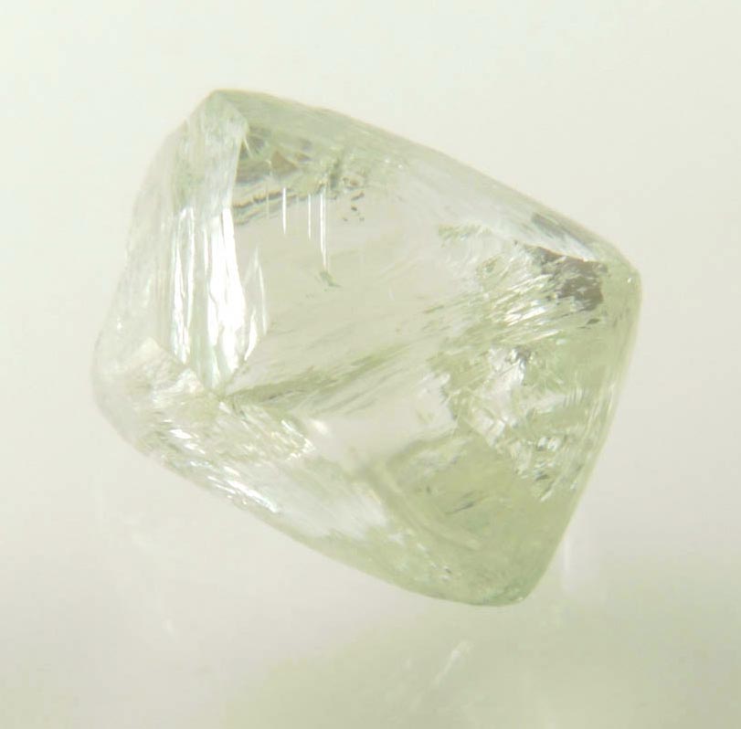 Diamond (4 carat cuttable pale-yellow octahedral diamond) from Mirny, Sakha Republic, Siberia, Russia