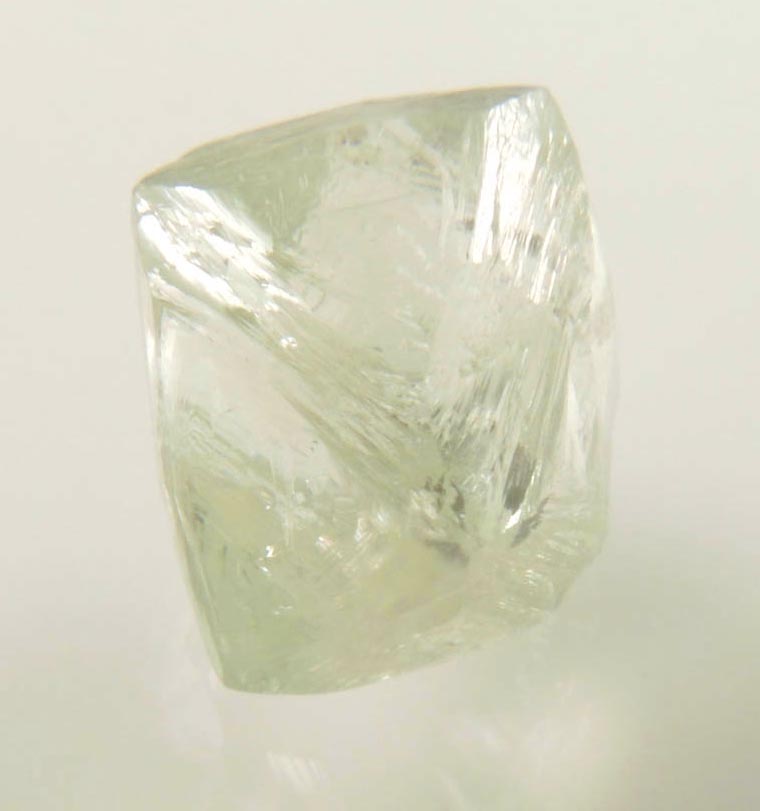 Diamond (4 carat cuttable pale-yellow octahedral diamond) from Mirny, Sakha Republic, Siberia, Russia