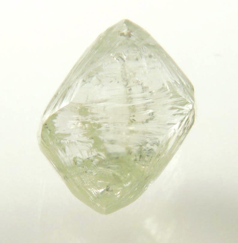 Diamond (4 carat cuttable pale-yellow octahedral diamond) from Mirny, Sakha Republic, Siberia, Russia