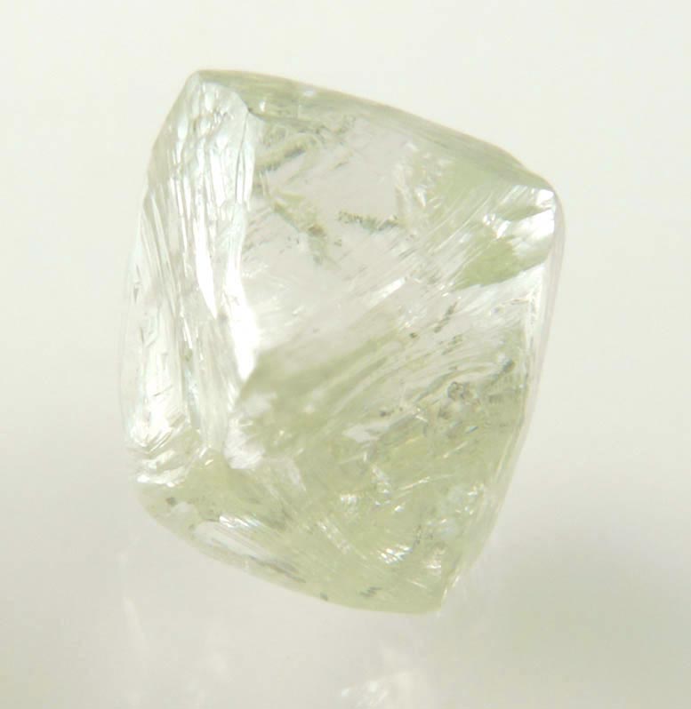 Diamond (4 carat cuttable pale-yellow octahedral diamond) from Mirny, Sakha Republic, Siberia, Russia