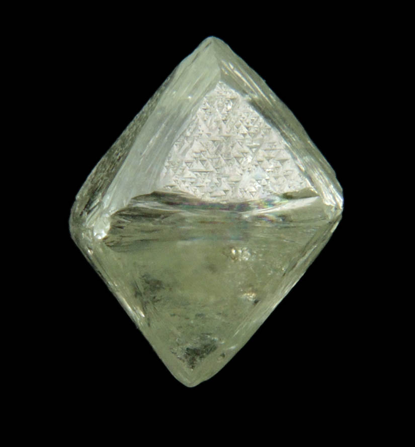 Diamond (4.37 carat cuttable pale-yellow octahedral crystal) from Mirny, Sakha Republic, Siberia, Russia