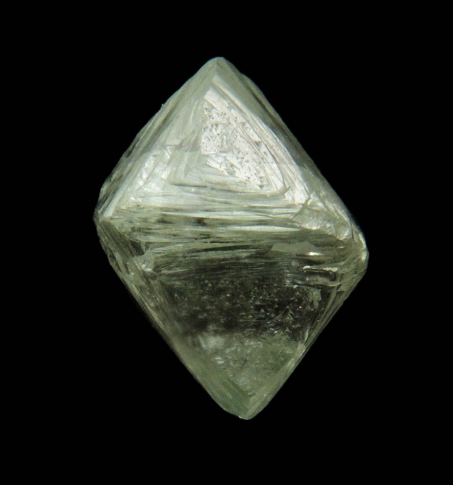 Diamond (4.37 carat cuttable pale-yellow octahedral crystal) from Mirny, Sakha Republic, Siberia, Russia