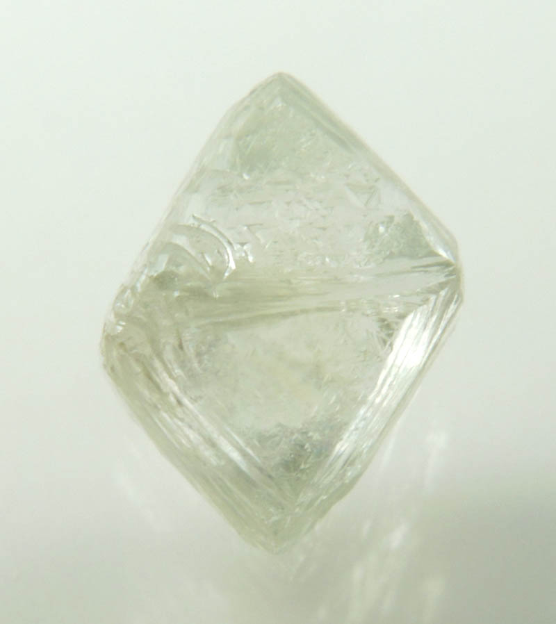Diamond (4.37 carat cuttable pale-yellow octahedral crystal) from Mirny, Sakha Republic, Siberia, Russia
