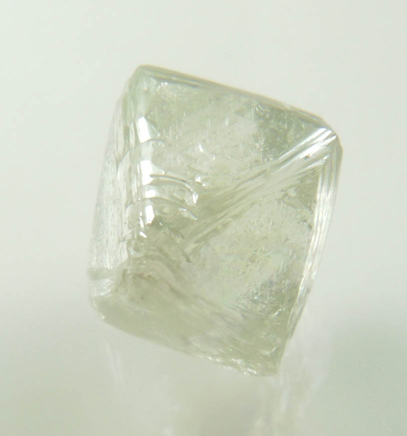 Diamond (4.37 carat cuttable pale-yellow octahedral crystal) from Mirny, Sakha Republic, Siberia, Russia